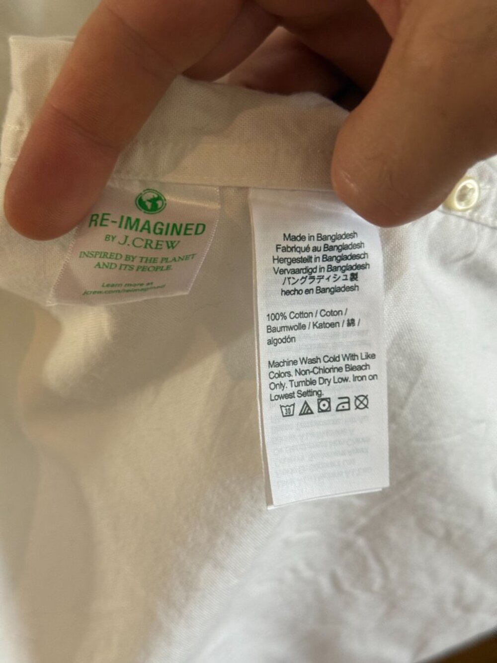 J. Crew slim untucked white cotton shirt - size small - Picture 6 of 6